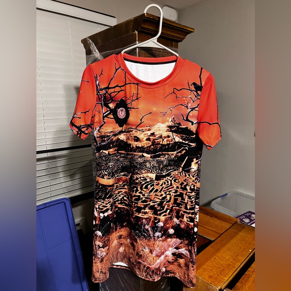 Blackmilk Labyrinth Turn Back Tee Dress XS